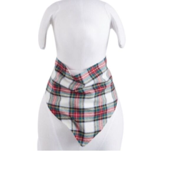 Matching Pet Stewart Plaid. Family Pajamas Bandana, size S/M - Picture 4 of 7